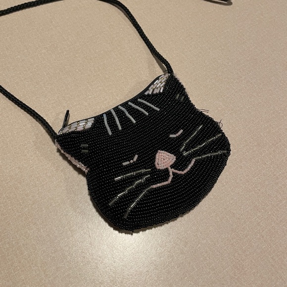 Lillian Vernon - Cat - Bead and Sequin Small Coin / Card Purse - Picture 4 of 7